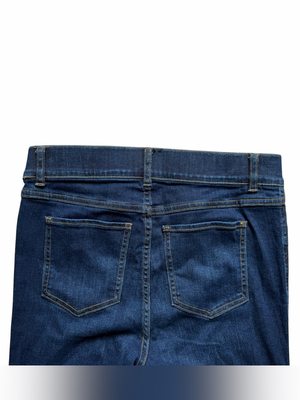 Spanx Pull On Flare Jeans Womens Medium Tall 
High Rise Dark Blue Stretch Fit - Picture 5 of 6